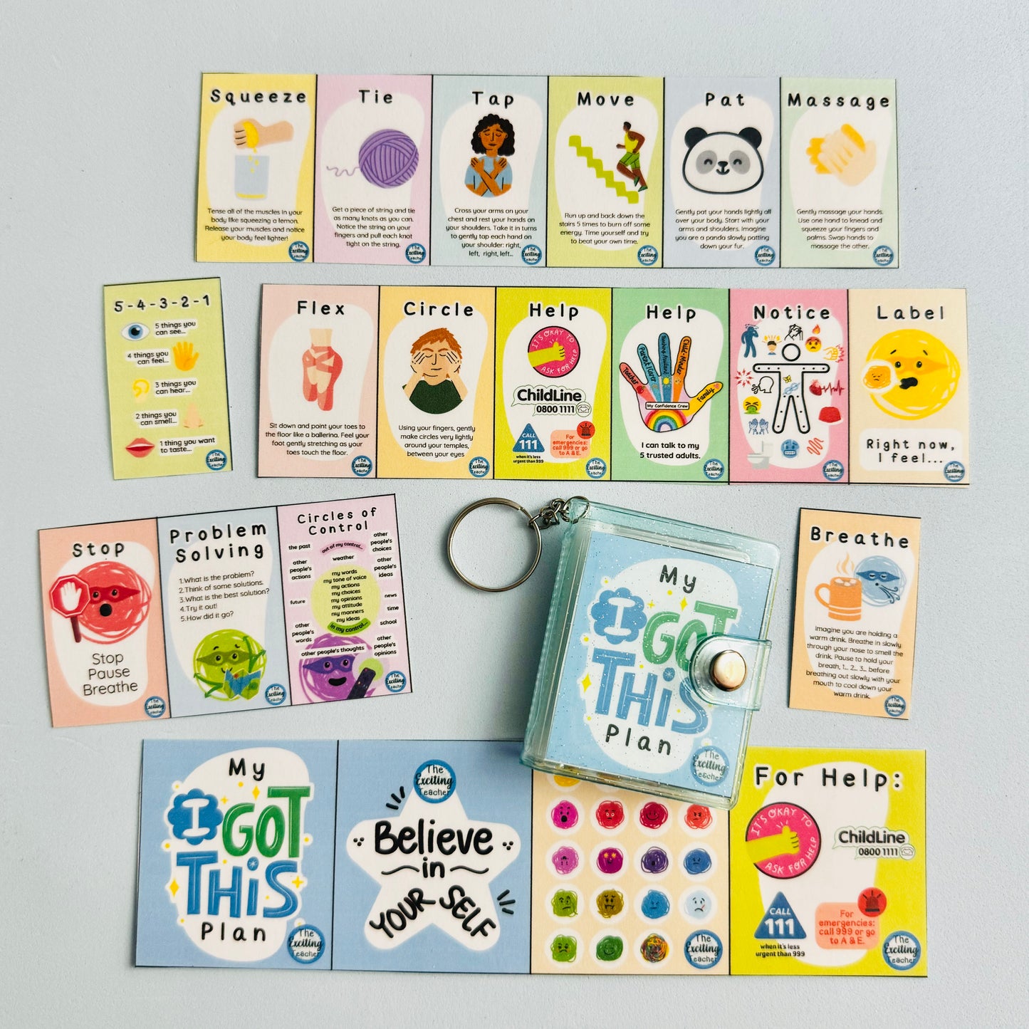 "My 'I Got This' Plan" Coping Strategies & Grounding Techniques Pocket Keyring